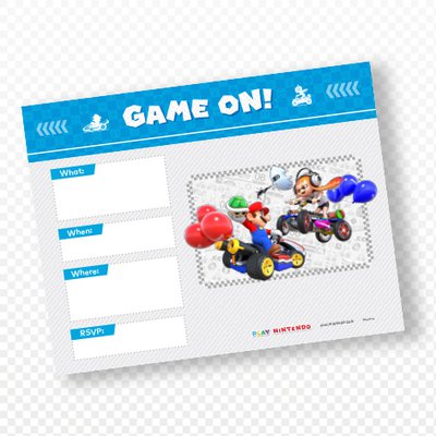 Mario Kart Printable Party Invitations - Play Nintendo.