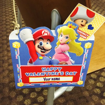 Mario Valentine S Day Cards Printable Envelope Play Nintendo