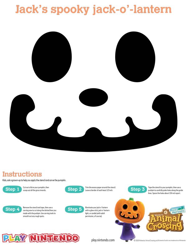 Animal Crossing: New Horizons Printable Halloween craft - Play Nintendo.