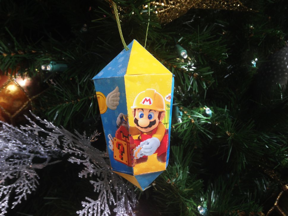 Personalized Super Mario Christmas Ornament Add Name 