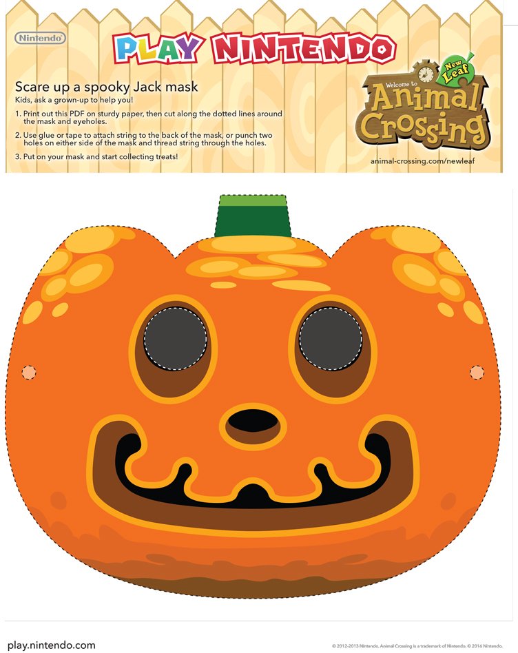 Printable Jack Mask - Animal Crossing: New Leaf - Play Nintendo.