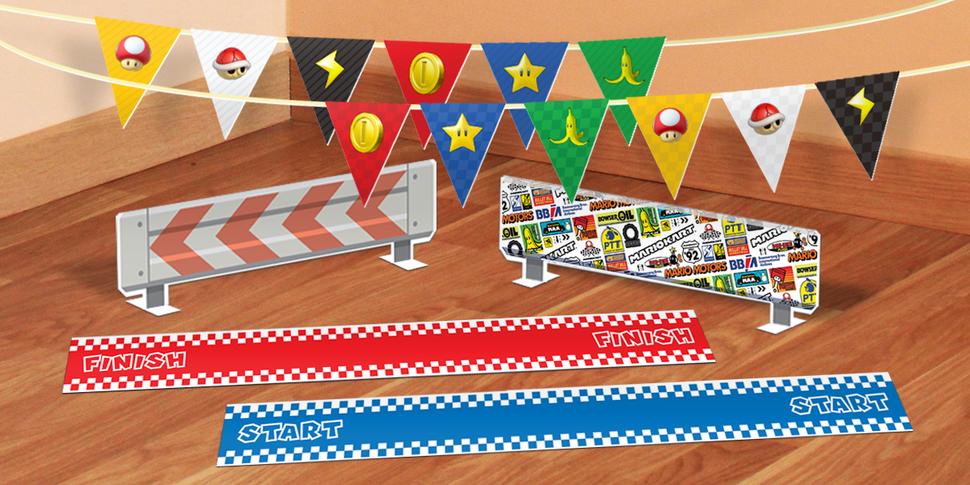 Print Play Mario Kart Live Home Circuit Race Course Nintendo - Mario Kart Live Home Circuit Decoration Kit