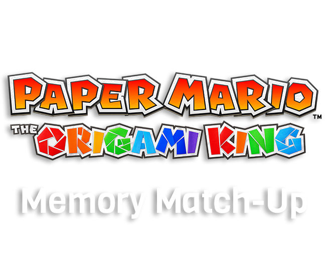 Paper Mario: - Memory Match-Up The Origami Nintendo King Play