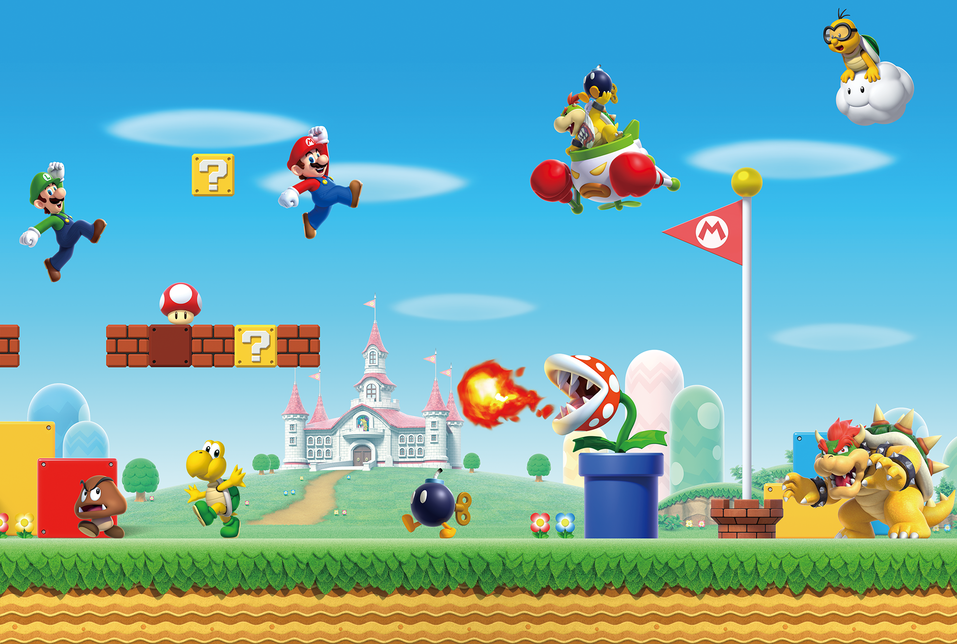 Online Jigsaw Puzzle: Mushroom Kingdom - Mario & Friends - Play Nintendo