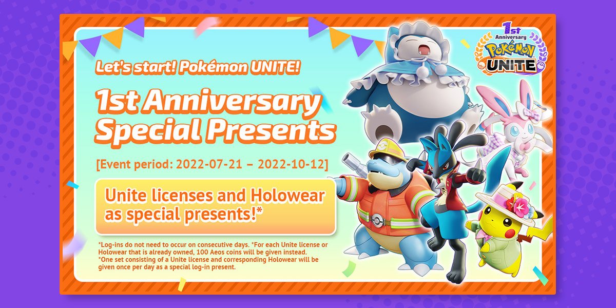 Pokémon UNITE  Celebrate Pokémon UNITE's 2nd Anniversary with