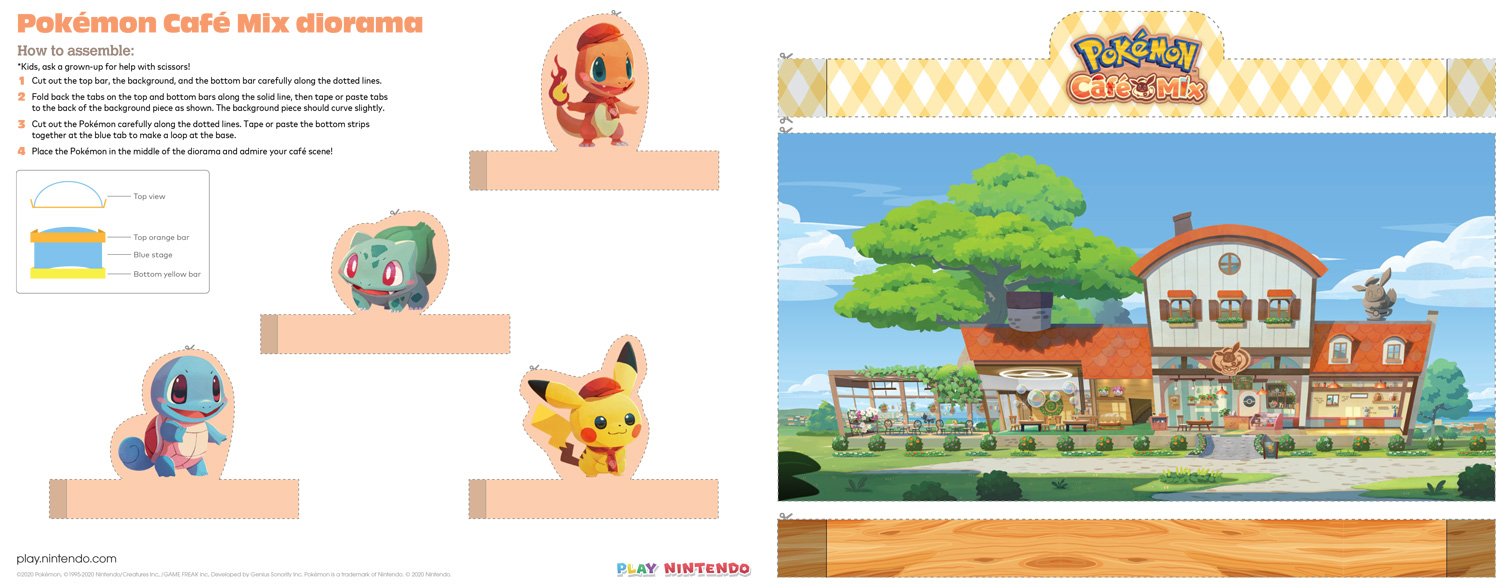 Printable matching game for kids - Pokemons (1) - Print and cut