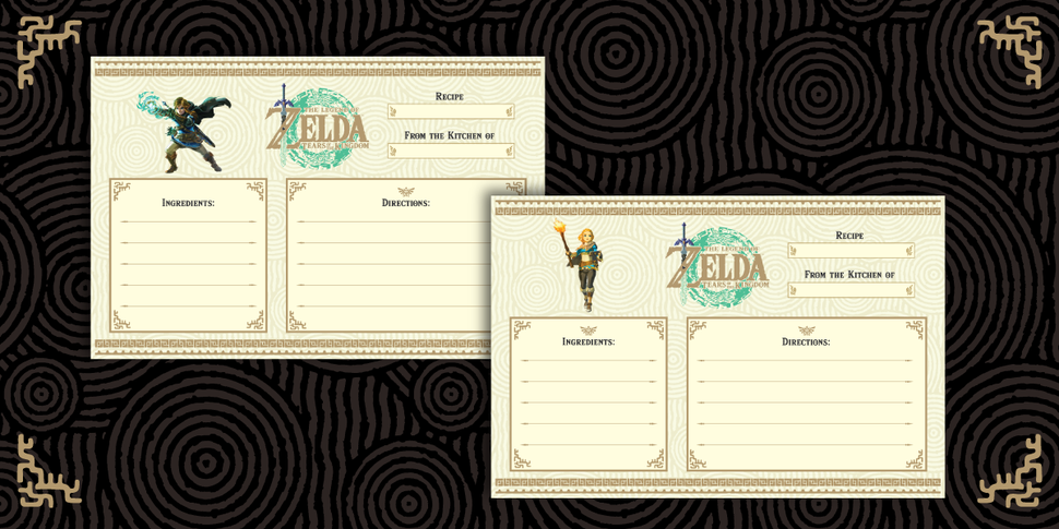 The Legend of Zelda recipe cards - Play Nintendo.