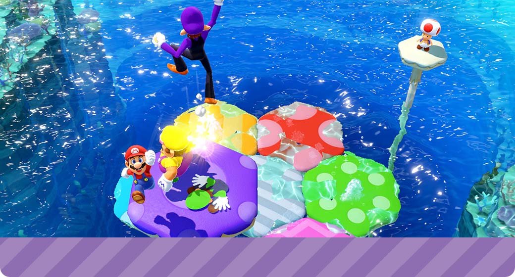 Scene from the Mario Party Superstars game.